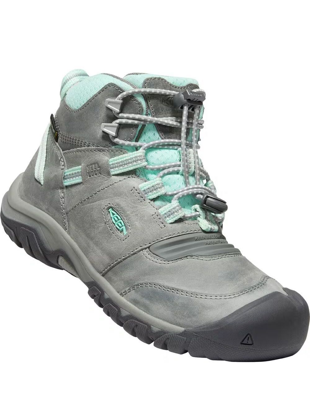 Size 7 Youth Keen Kids Gray and Mint Rain & Snow Boots